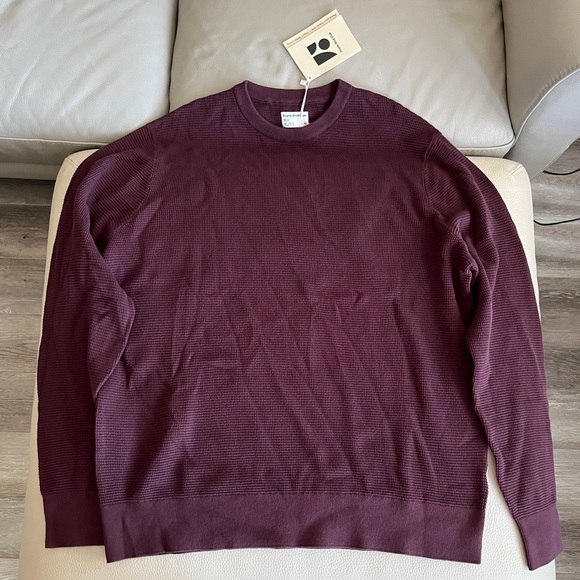 NWT - Frank & Oak Men’s Waffle Knit Organic Cotton Sweater - Size XL - Picture 4 of 11